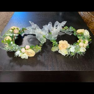 Two floral headbands from David’s bridal